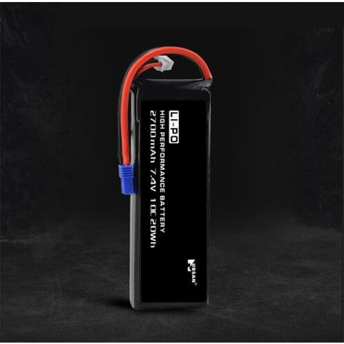 2S 7.4V 2700mAh 10C 20Wh EC2 Plug Connector for Hubsan H501S RC Remote Control Car Model Parts Accessories