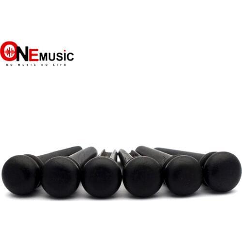 6pcs Ebony Acoustic Guitar Bridge Pins Black Guitar Pressure String Nails Pin Guitar Parts