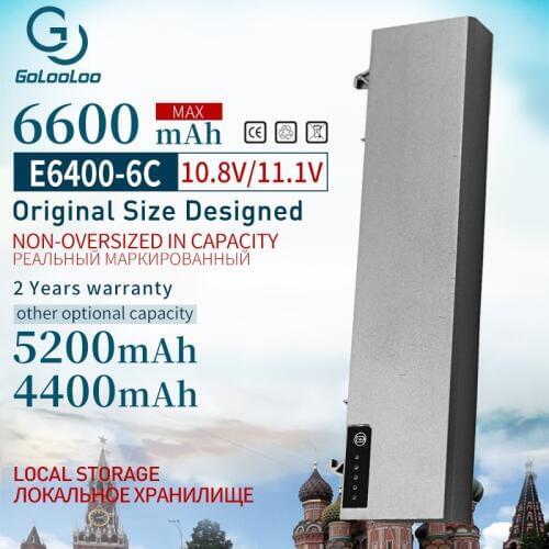 Golooloo 6Cells 11.1v New Battery for Dell Latitude E6400 M2400 E6410 E6510 E6500 312-0215 312-0748 312-0749 M4400 M4500 1M215