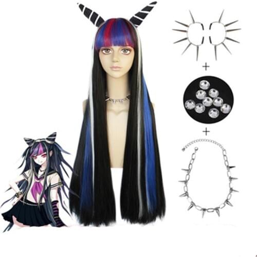 Anime Dangan Ronpa Mioda Ibuki Long Wig Women Cosplay Wigs Role Playing Halloween Danganronpa Cosplay Costume With Accessories