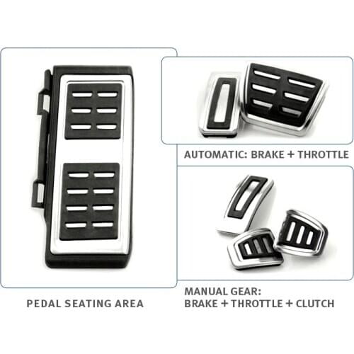 Car Accessories Stainless Steel Pedal Cover For GOLF 7 MK7 Lamando POLO A05 Passat B8 Skoda Rapid Octavia 5E 5F A7 2014-IN