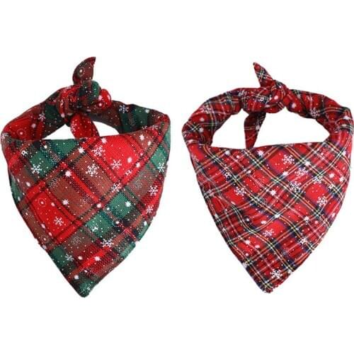 Dog Bandana Collar Scarf Pet Accessories Adjustable Towel Scarf Collar Dog Cats Bandana Xmas Bandage Pitbull German Shepherd