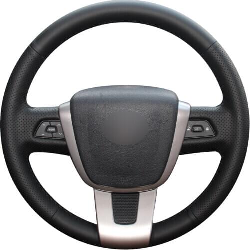 Black Synthetic Leather Car Steering Wheel Cover for Geely GX7
