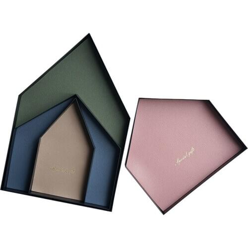 Morandi color iron tray house decoration desktop soft leather storage plate jewelry display plate