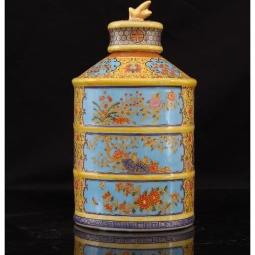 Jingdezhen Antique Enamel Vase Qing Yong Zheng Tea Gilt Antique Porcelain Ancient Porcelain Collection