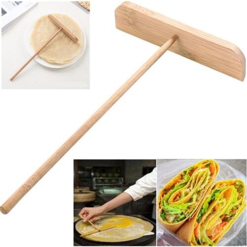 DIY Chinese Special Manufacturer Pancake Batter Wooden Spreader Stick T-shaped Egg Scraper Cake Home Kitchen Kitchen Accessories