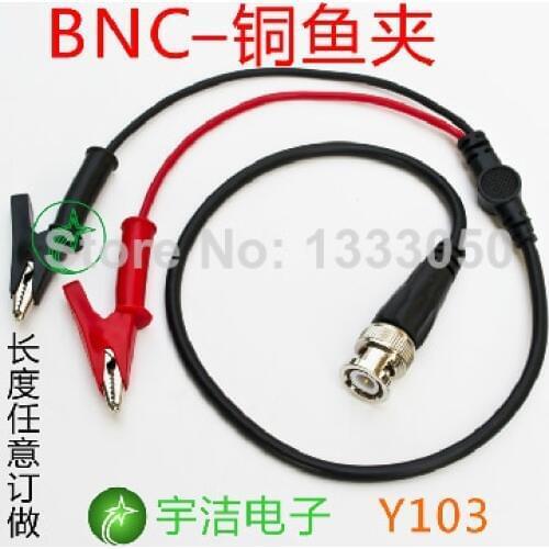 BNC Double Clamp Q9 Copper Wire Alligator Clip Source Test Line