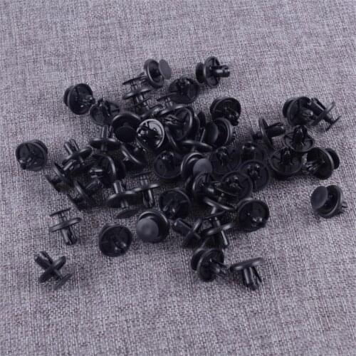 DWCX 50pcs Black Plastic Engine Under Cover Push Type Retainer Clips Pins Fastener Fit For Toyota Lexus 90467-07201 9046707201