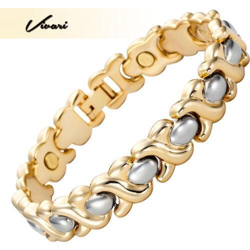 Vivari Gold Color Magnetic Bracelet For Women Wristband Bio Healing Health Bangle jewelry Unisex Charm Mens Bracelets Wedding