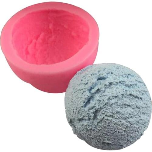 Ice cream ball ice cream cone cake mold chocolate flip sugar silicone mold baking decoration mold hand-made DIY soap mold