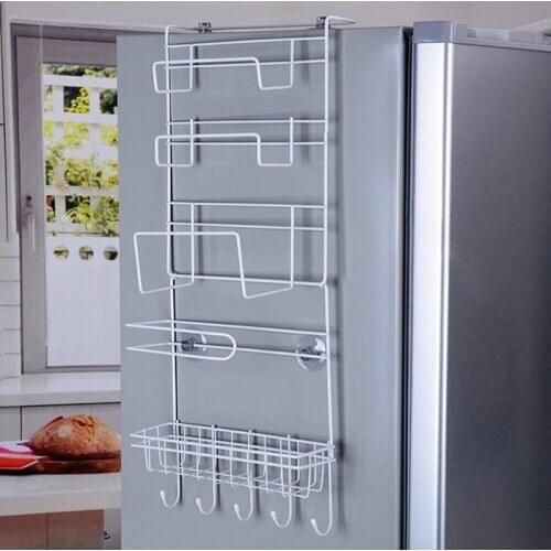 Multi-functional Refrigerator Rack Fridge Side Shelf Multi-Layer Sidewall Holder Kitchen Supplies Hanging kitchen Hook Folding
