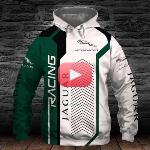 Jaguar Car Logo 3D Print Mens Hoodie Sweatshirt High Quality Cycling Wear Harajuku Fashion Pullover Oversized Jacket