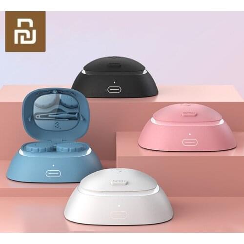 New Xiaomi Mini Sonic Wave Contact Lens Ultrasonic Cleaner Eye Protein Cleaning Case Daily Care Contact Lens Accessories