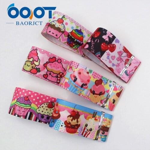 OOOT BAORJCT I-19906-2093,38mm,10yards Cartoon Thermal transfer Printed grosgrain Ribbons,Clothing bow cap DIY decorations