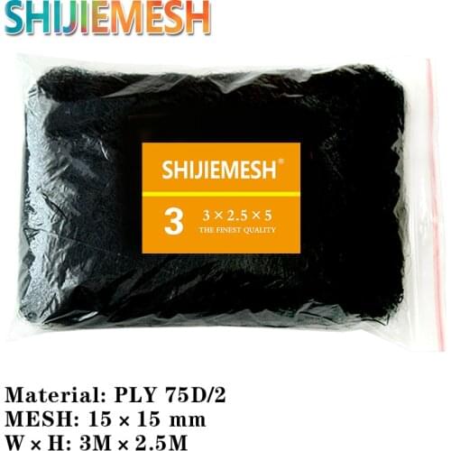 Polyester 75D/2 3M x 2.5M Orchard Garden Knotted 15mm Hole Anti Bird Mist Net