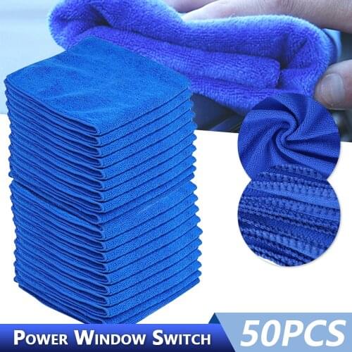 30x30CM Car Wash Microfiber Towel Car Cleaning Drying Cloth Hemming Car Care Cloth Detailing Car Wash Towel For Toyota