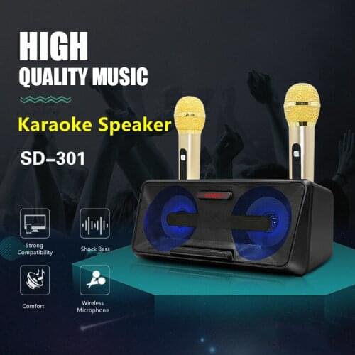 Portable Bluetooth Speaker Home Theater Karaoke Wireless 3D Stereo Subwoofer Caixa De Som Bluetooth Supports FM Radio TF Card