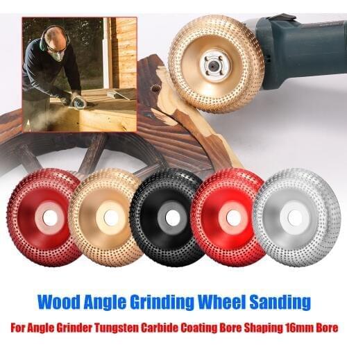 5 colors Professional Wood Angle Grinder Wheel Abrasive Disc Sanding Carving Rotary Tool For Angle Grinder 16mm Bore