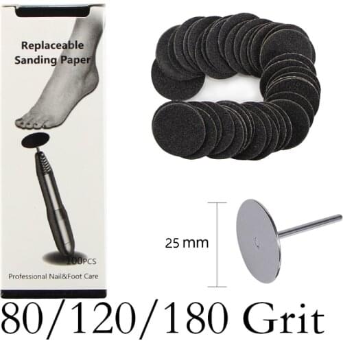 100pcs Replaceable Sandpaper Dead Skin Pedicure Tools Callus Remove Tool For Electric Foot Disc Cuticle Callus