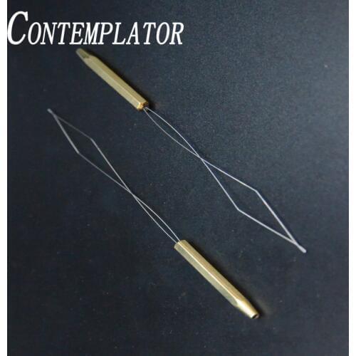 CONTEMPLATOR useful 1piece fly fishing bobbin threader brass tool bobbin holder fly tying thread bug binding tools for threading