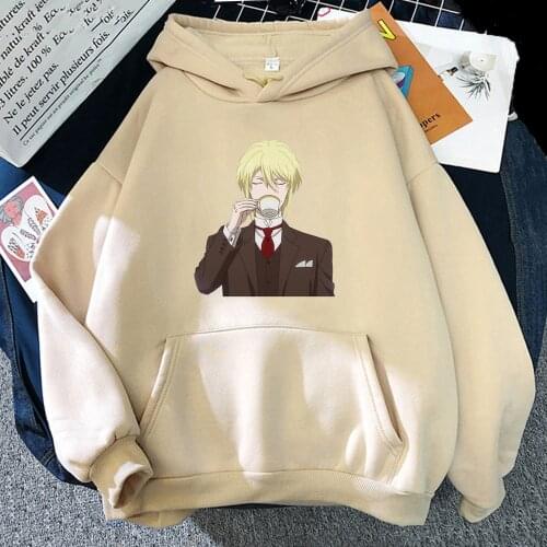 Anime Moriarty - Yuukoku no Moriarty Plus Size Hoodies Men Crewneck Sweatshirt Women Hood Punk Kpop Women Clothing Loose Hoodie