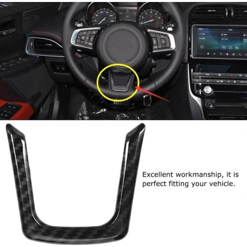 U-shape Steering Wheel Frame Trim Sticker Cover Fits Jaguar XE/XF/f-pace E-PACE car styling accessories