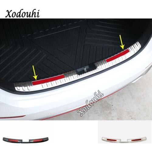 Car Body Inner Inside Rear Bumper Trim Stainless Steel Scuff Sill Trunk Plate Pedal 1pcs For Kia K3 Forte Cerato 2019 2020