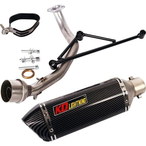 Motorcycle Exhaust System Connect Tube Muffler Silencer Baffle with Removable DB Killer for Yamaha GY6 125cc 150cc