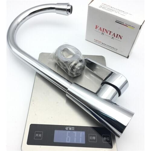 Factory direct copper goddess sink faucet rotatable big bend hot and cold kitchen sink faucet OEM