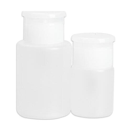 2PCS Pump Dispenser Nail Art Polish Remover Cleaner Acetone Bottle