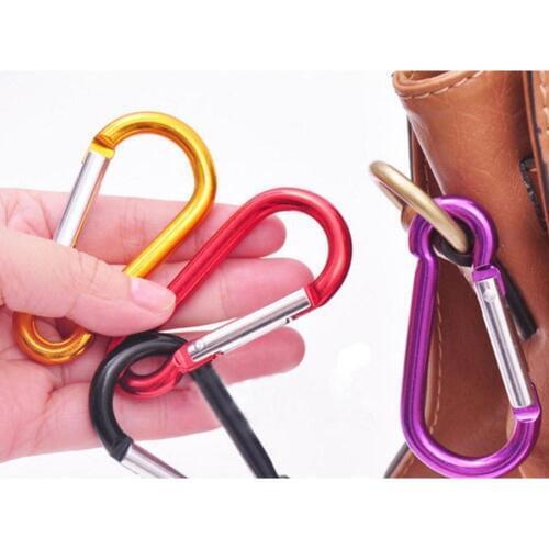 20PCS Aluminum Alloy Carabiner Storage Rack Portable Travel Outdoor Hanging Buckle Water Bottle Storage Bag Keychain Buckle