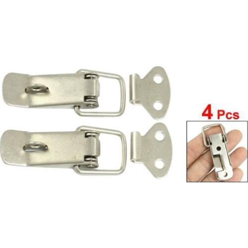 4 Pcs Hardware Cabinet Boxes Spring Loaded Latch Catch Toggle Hasp