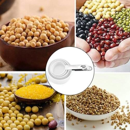 4pcs Multi Purpose Spoons/Cup Measuring Spoon Tools Baking Accessories Stainless Steel Handle Kitchen Gadget