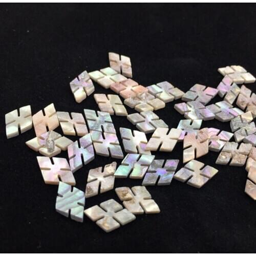50Pcs Diagonal Length 13mm*8mm Colourful Abalone Inlay Material Abalone Guitar Dots