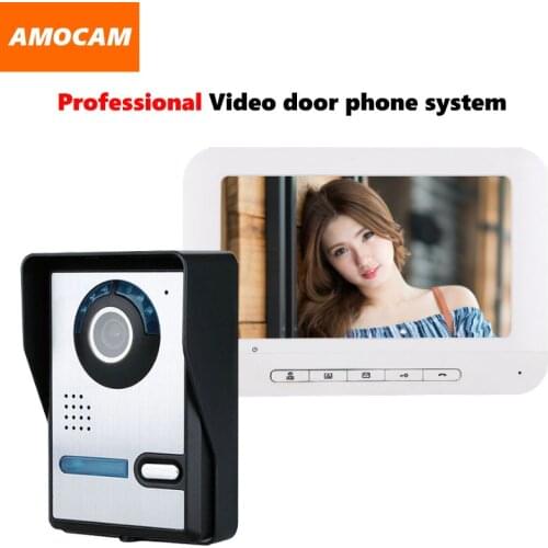 7" Monitor Video Doorbell Door Phone Kit IR Night Vision Door Camera Video Intercom interphone system for home villa