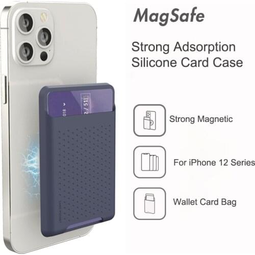 Magsafe Case For iPhone 12 Pro Max Magnetic Wallet Card Bag For iPhone 12 Mini Phone Back Cober Fundas