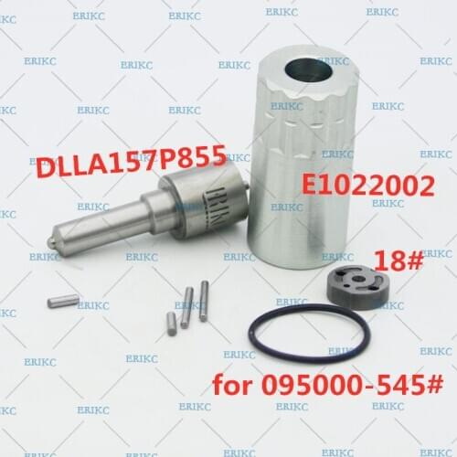 ERIKC 095000-5450 Diesel Fuel Injector Parts ME302143 Overhaul Kits Nozzle DLLA157P855 Valve Plate 18# O-ring and Nozzle Cap