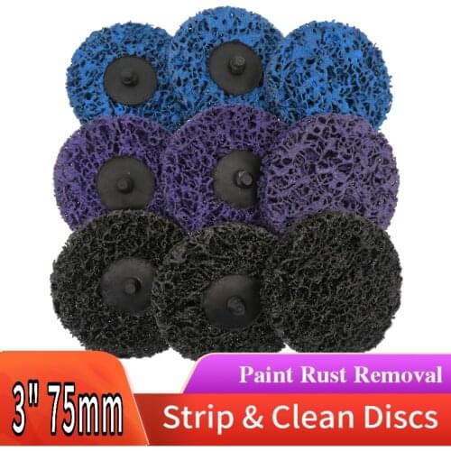 3" 75mm Quick Change Roloc Easy Strip & Clean Discs for Paint Rust Removal Auto Surface Prep