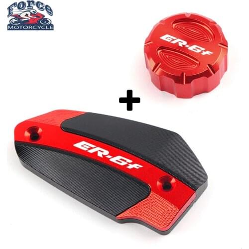 For Kawasaki ER6F ER-6F er6f 2009-2015 Motorcycle High Quality CNC Front & Rear brake Fluid Cylinder Master Reservoir Cover Cap