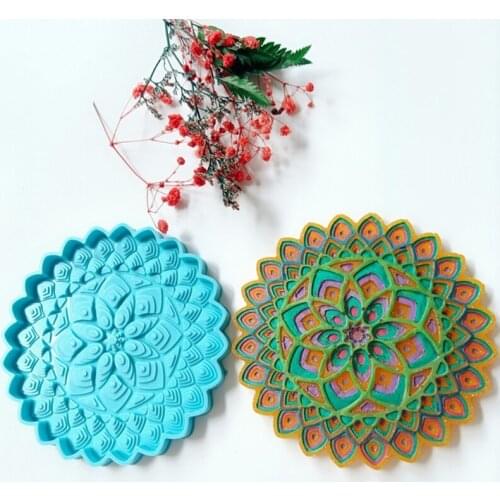 Coaster Epoxy Resin Mold Cup Mat Casting Silicone Mould DIY Crafts Home Decoration Ornaments Making Tools Drop shipping