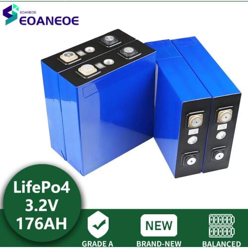 4 PCS 3.2v 176ah lifepo4 real lithium iron phosphate battery capacity 176ah EU US duty-free