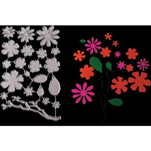 Metal Carbon Steel Tree And Flower Embossing Cutting Dies Stencils Templates Mould Mold for DIY Scrapbooking Album Paper Card
