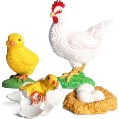 Simulation Animal Model Kids Mini Animal Rooster Ant Frog Turtle Mosquito Growth Cycle PVC Action Figures Doll Toy for Kids