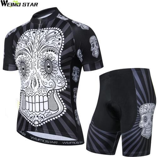 Skull Team Shirt Cycling Jersey WEIMOSTAR Men cycling clothing maillot ciclismo MTB Jersey Bicycle Clothing Breathable Jersey