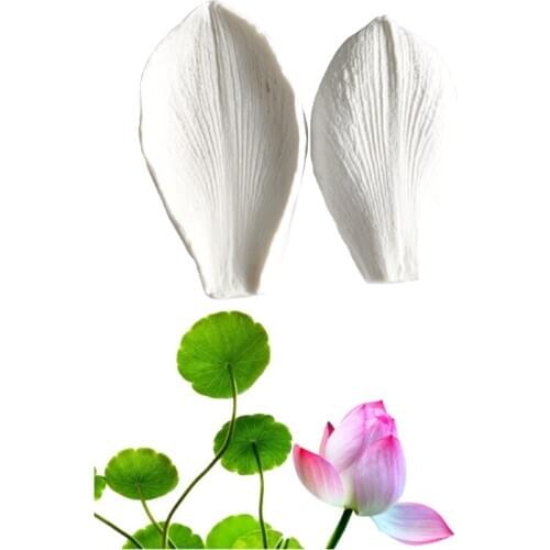 New Lotus Veiners Silicone Molds Fondant Sugarcraft Gumpaste Resin Clay Water Paper Art Flower Cake Decorating Tools M2435