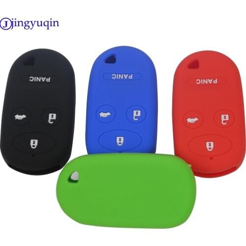 Jingyuqin New 4 Buttons Silicone Car Key Cover Case for Honda Car Key Case Car-styling