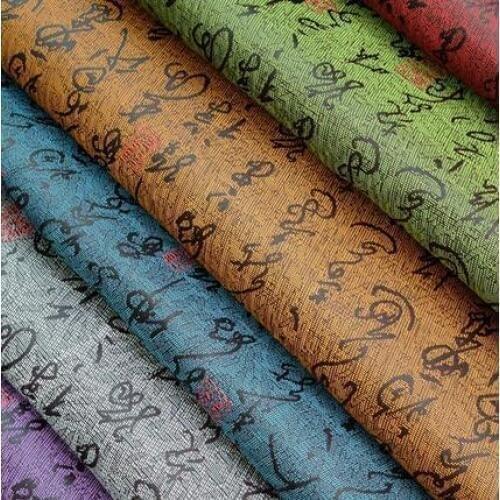 90cm*100cm Chinese style brocade cloth fabric calligraphy writing font palette packaging bags DIY package edge decorative fabric