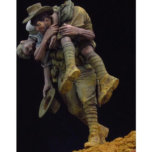 Assembly Unpainted Scale 1/24 75mm ancient crew include 2 Historical Miniature Resin Model Garage Kit