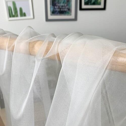 5.5 mm Silk Organza 100% mulberry silk Fabric 140cm 108 cm width Off white color 35 gsm 10 meters small wholesale