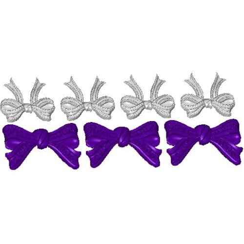 PRZY Silicone Mold Fondant Mold Seven Holes Bow-knot Cake Decoration Sugar Mold Diy Baking Tools Moulds Silicone Rubber 001